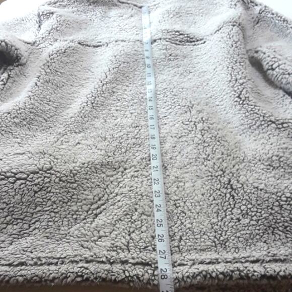 Florida State Womens Sz L 1/4 Zip Embroidered Logo Fleece Faux Fur Gray Top - Picture 10 of 12